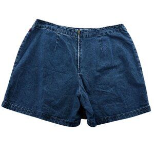Route 66 Womens Jean Shorts 18W Blue Denim High Rise 100% Cotton Casual Classic